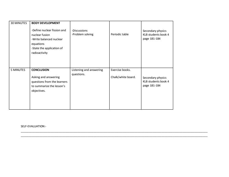 Page 2 – Form 4 Physics Lesson Plans Term 3 Week 5, 6, 7, 8, 9 and 10 – Kenyaplex