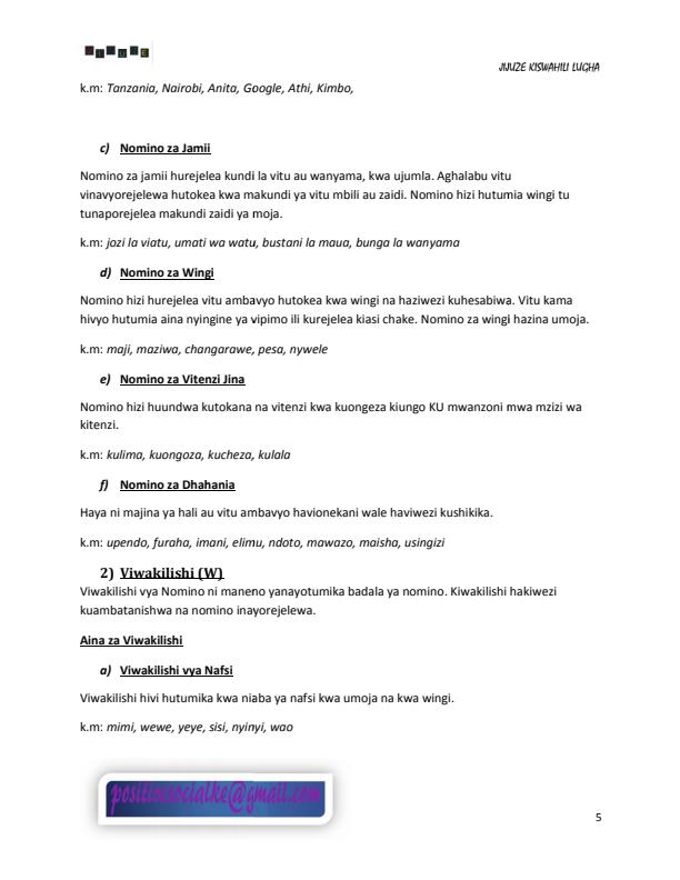 Page 3 – Kiswahili Lugha na Isimu Jamii Notes Form 1, Form 2, Form 3 and Form 4 – Kenyaplex