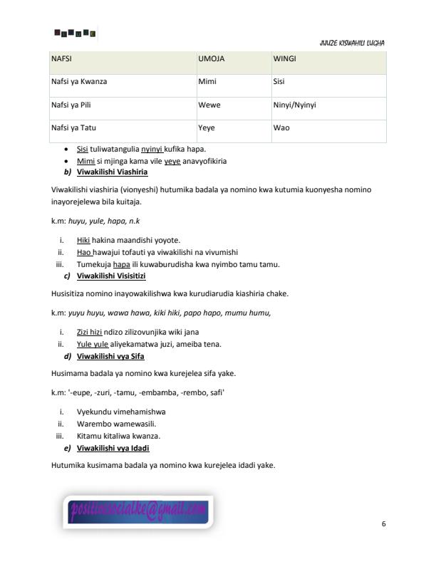 Page 4 – Kiswahili Lugha na Isimu Jamii Notes Form 1, Form 2, Form 3 and Form 4 – Kenyaplex