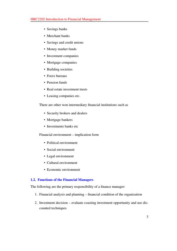 Page 3 – HBC 2202: Introduction to Financial Management Notes – Kenyaplex