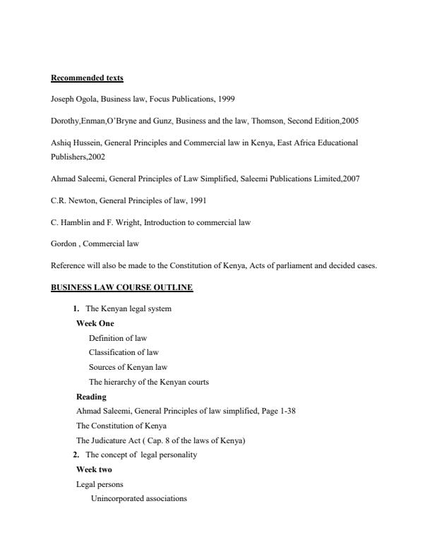 Page 2 – DBM 1311: Business Law Notes – Kenyaplex