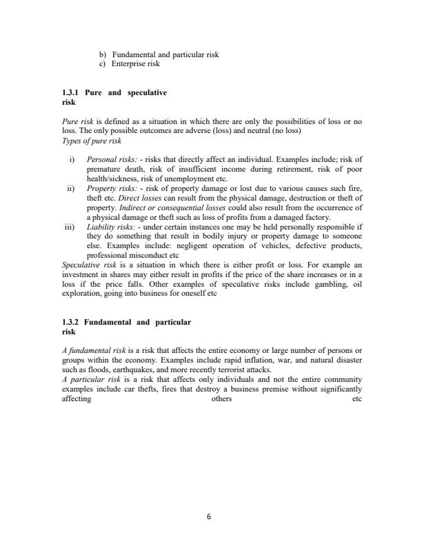 Page 3 – DAF 1211: Principles of Risk Management and Insurance Notes – Kenyaplex