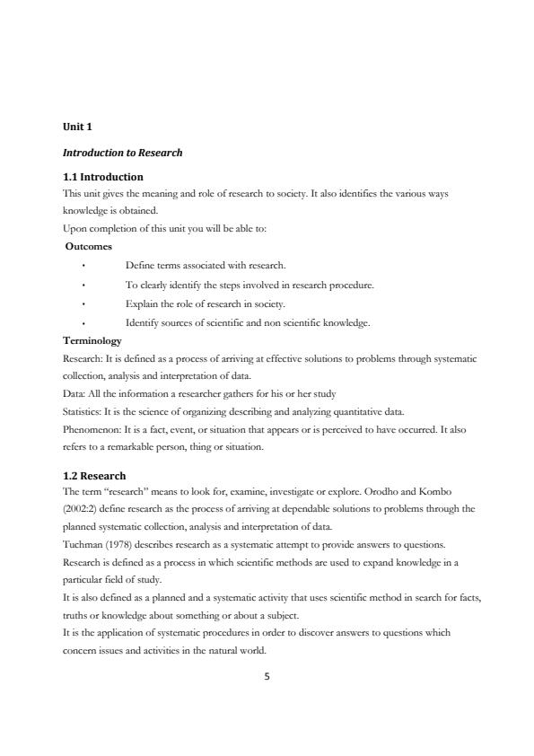 Page 1 – BPCU001 Research Methodology Notes – Kenyaplex