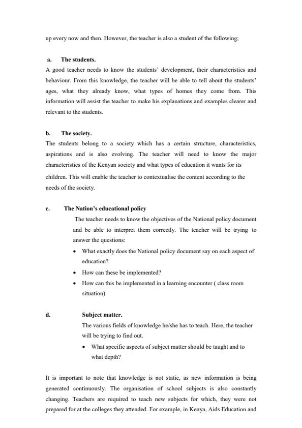 Page 2 – BET 2201: Instructional Methods in Education Notes – Kenyaplex