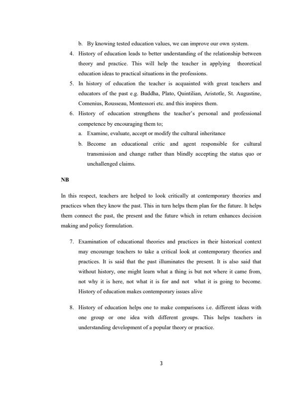 Page 3 – BEP 1101: Historical Foundations of Education Notes – Kenyaplex