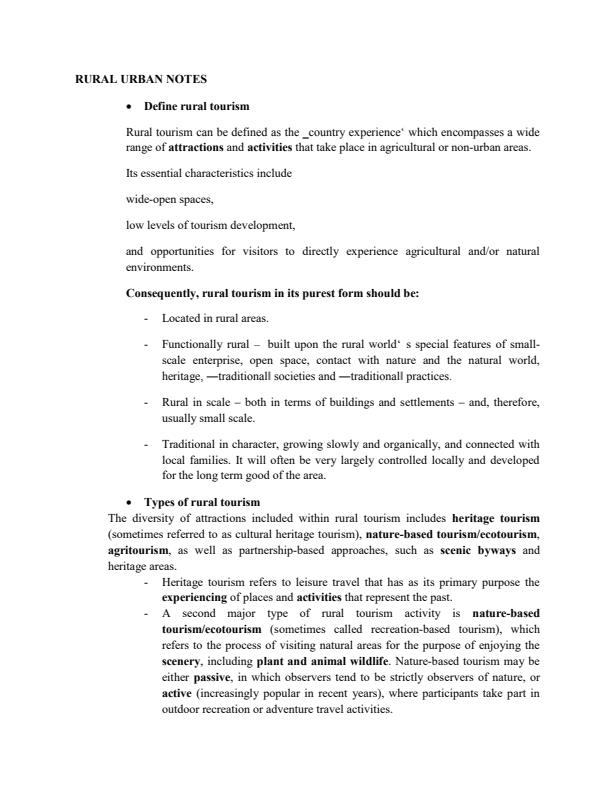 Page 1 – Rural Urban Notes – Kenyaplex