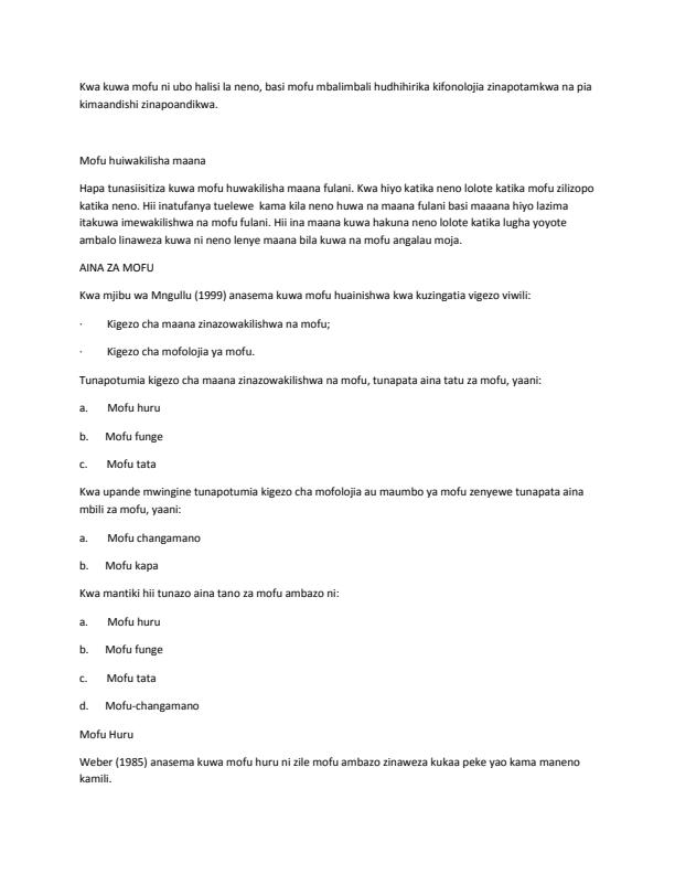 Page 2 – BKS 221: Kiswahili Morphology Notes – Kenyaplex