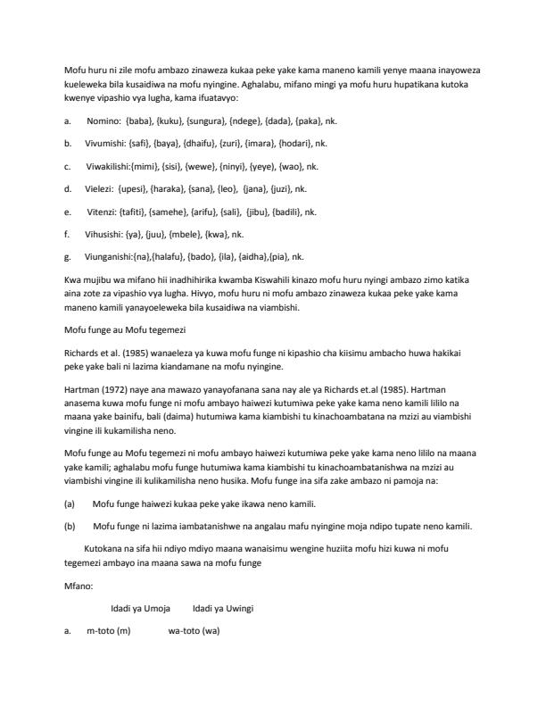 Page 3 – BKS 221: Kiswahili Morphology Notes – Kenyaplex
