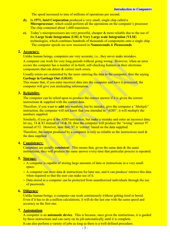 Page 3 – Introduction to Computers Notes for Diploma in IT – Kenyaplex