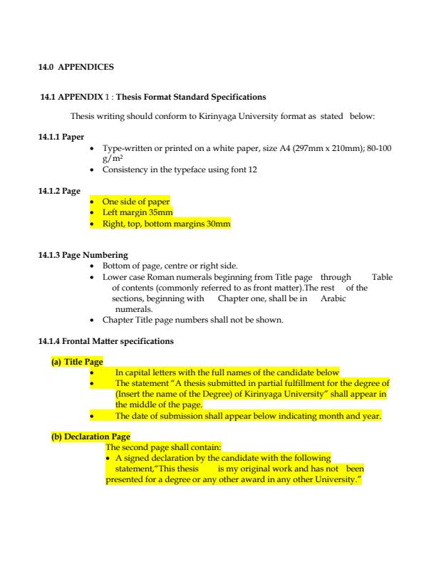 Page 1 – Project Writing format – Kenyaplex