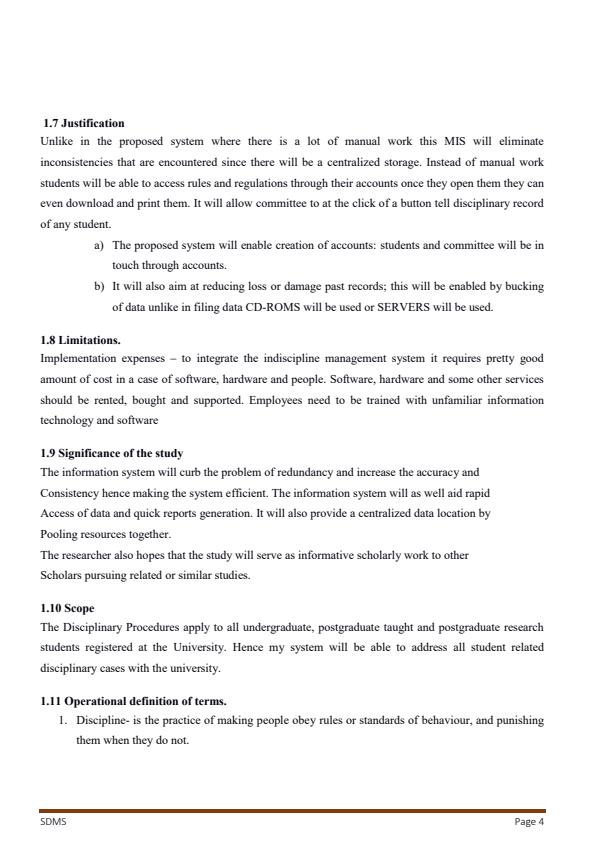 Page 4 – Full project documentation on students disciplinary management system – Kenyaplex