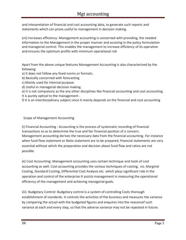 Page 3 – Management Accounting Notes – Kenyaplex