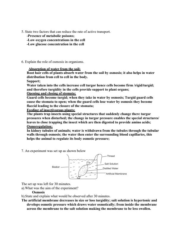 Page 2 – Cell Physiology Topical Questions and Answers – Kenyaplex