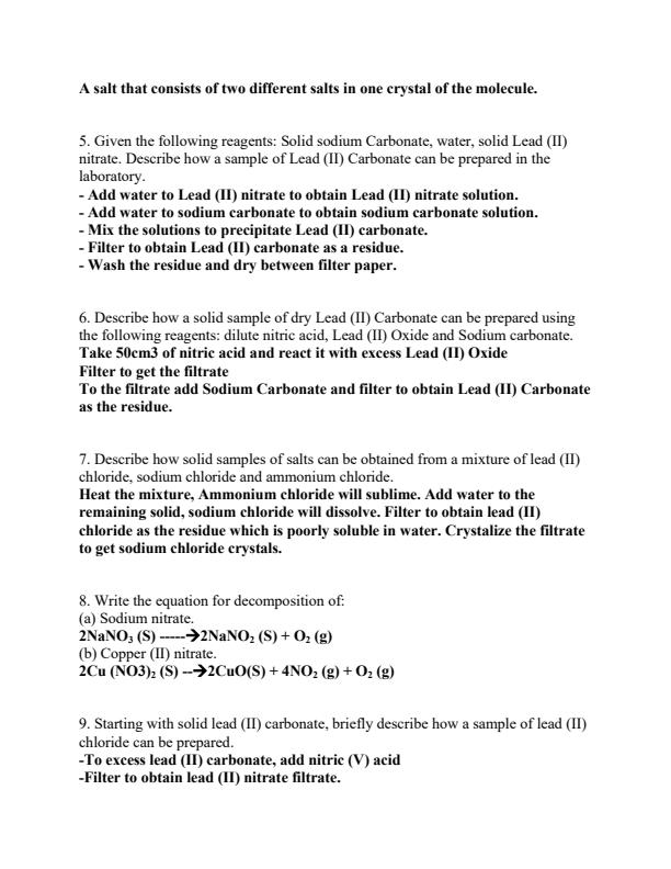 Page 2 – Biology Topical Questions and Answers on Salts – Kenyaplex