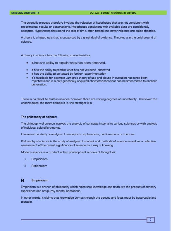 Page 2 – ECT 332: Special Methods of Teaching Biology Notes – Kenyaplex