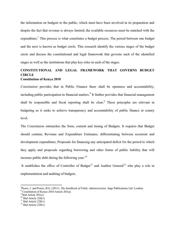 Page 2 – Constitutional legal framework governing stages of budget circle in county government – Kenyaplex