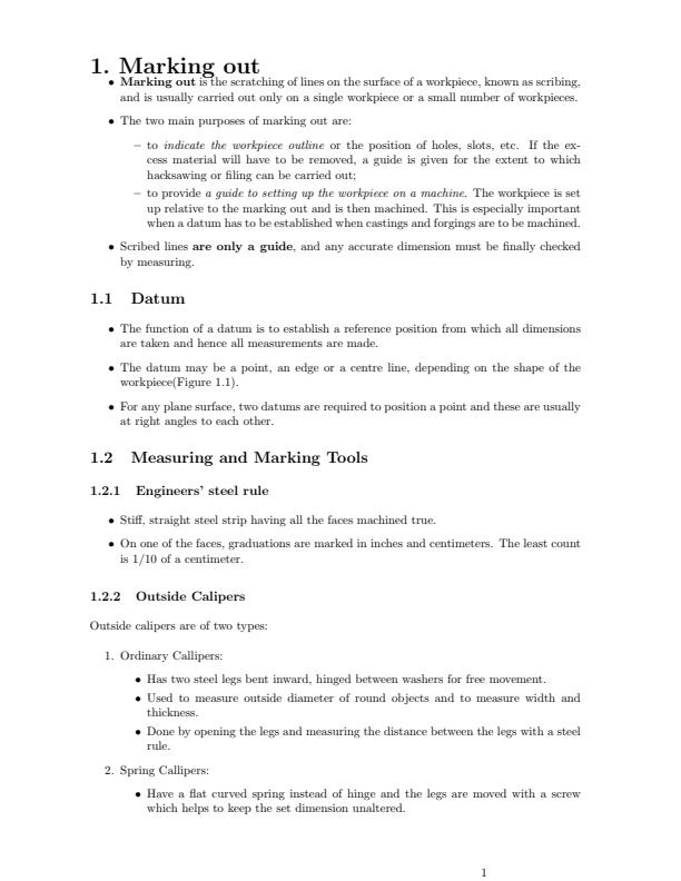 Page 1 – EME 2102: Workshop Processes and Practice I Notes – Kenyaplex