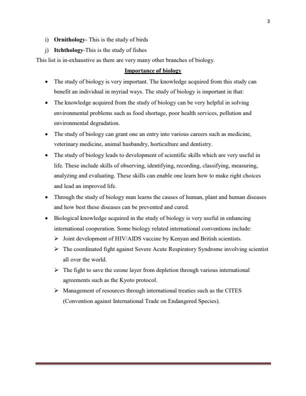 Page 3 – Biology Form 1 Notes: Detailed and Comprehensive – Kenyaplex