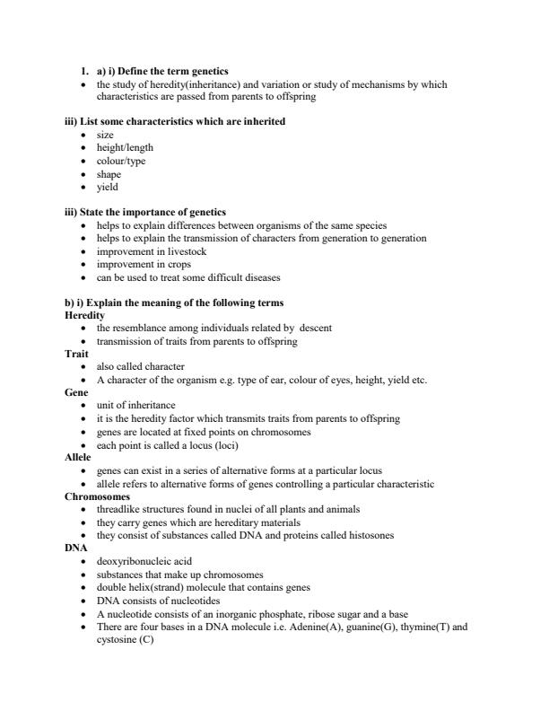 Page 2 – Form 4 Biology Notes – Kenyaplex