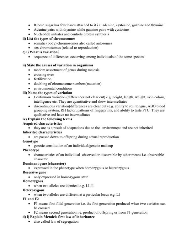 Page 3 – Form 4 Biology Notes – Kenyaplex