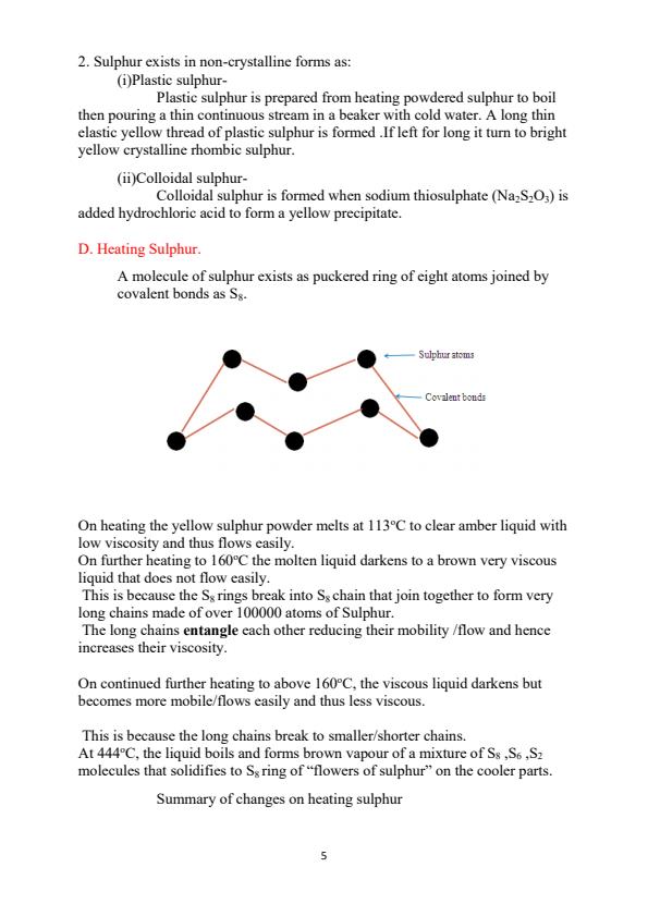 Page 4 – Sulphur and Its Compounds Notes – Kenyaplex