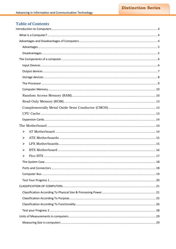 Page 2 – Distinction Series Bk 1 : Information and Communication Technology E-book – Kenyaplex