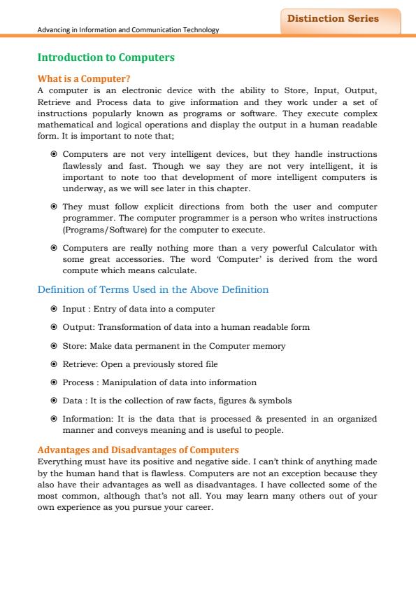 Page 4 – Distinction Series Bk 1 : Information and Communication Technology E-book – Kenyaplex