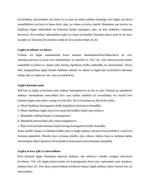 Page 3 – Form 1 Kiswahili Notes – Kenyaplex