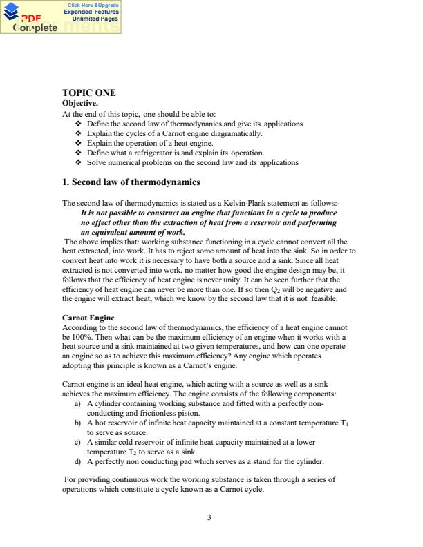 Page 1 – SPH 307: Thermal Physics II Notes – Kenyaplex