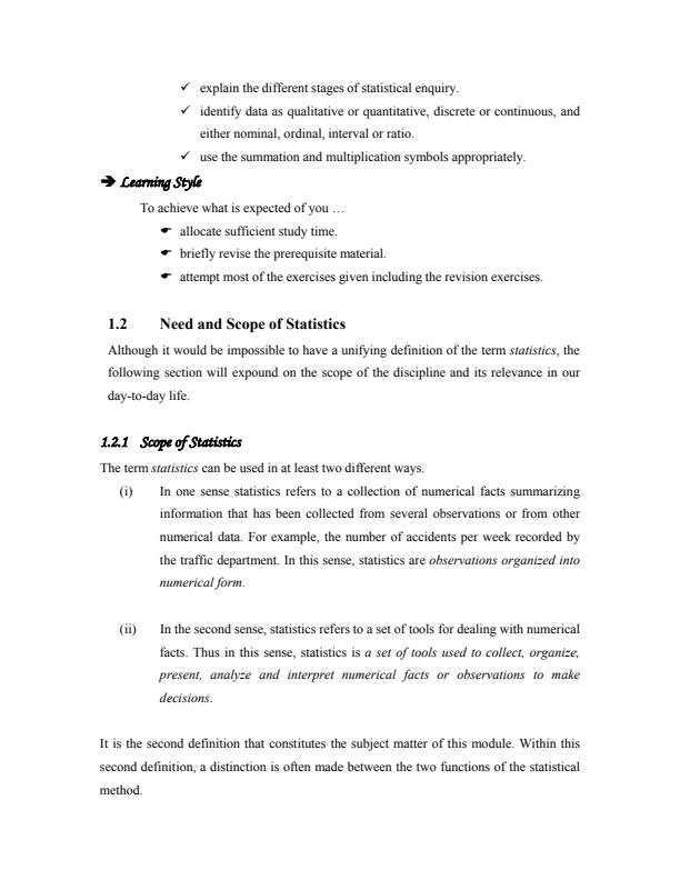 Page 3 – SST 111: Probability and Statistics I Notes – Kenyaplex