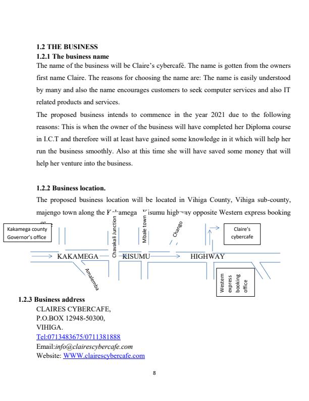 Sample Cyber Cafe Business Plan 4750