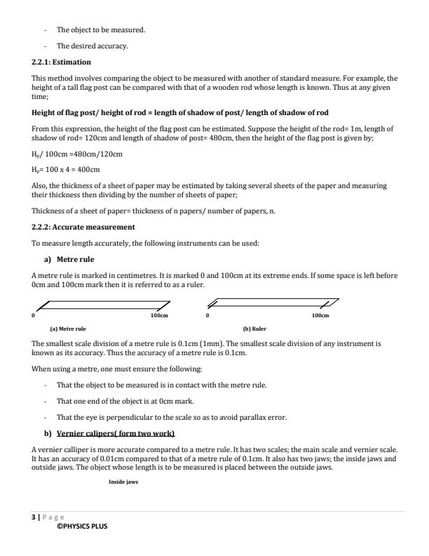 Page 3 – Physics Form 1 to Form 4 Notes – Kenyaplex