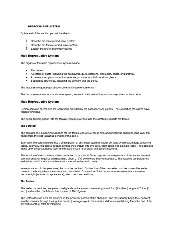 Page 1 – Human Anatomy Notes: Bachelor of Science in Food Nutrition and Dietetics – Kenyaplex