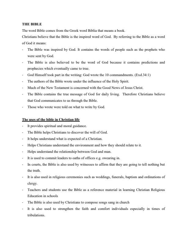 Page 3 – Form 1 CRE Notes – Kenyaplex