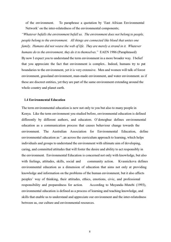 Page 4 – Introduction to Environmental Education Notes – Kenyaplex