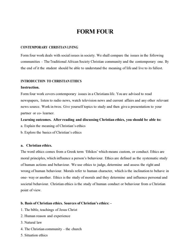 Page 1 – Form 4 CRE Notes – Kenyaplex