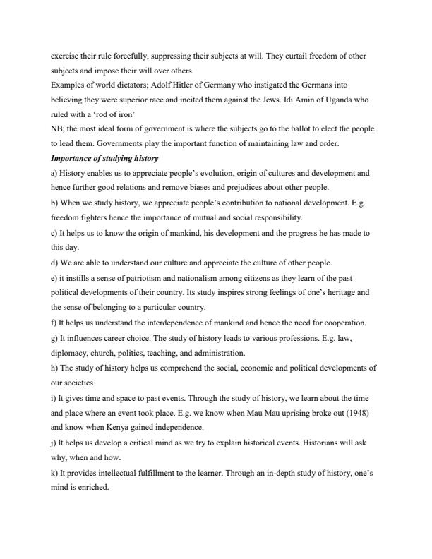 Page 4 – Form 1 History and Government Notes – Kenyaplex