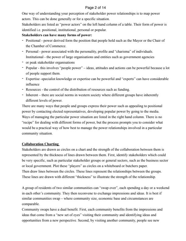 AEE3121 Introduction to community development Notes Chapter 3 - 4877