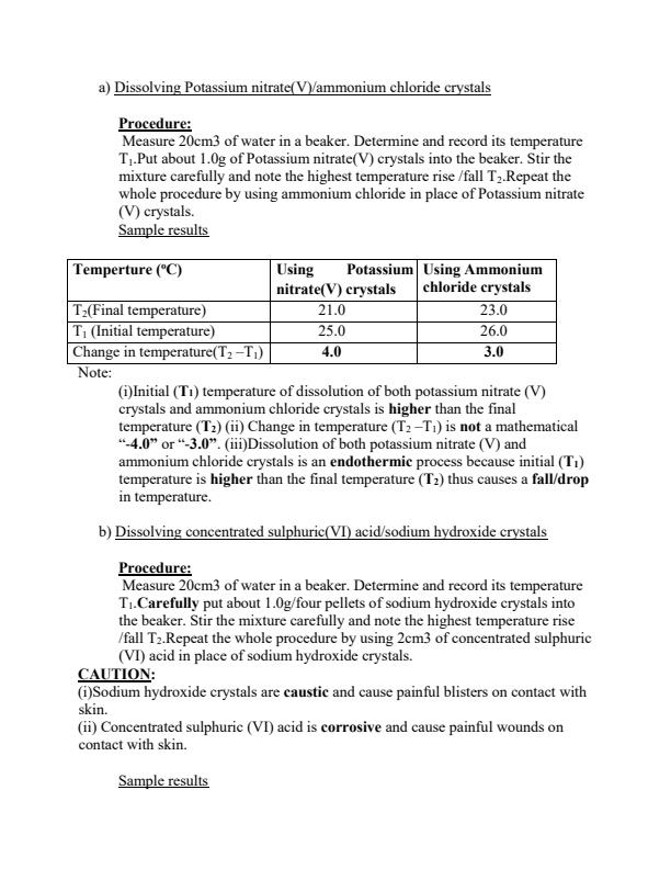 Page 2 – Form 4 Chemistry Notes on Energy Changes – Kenyaplex