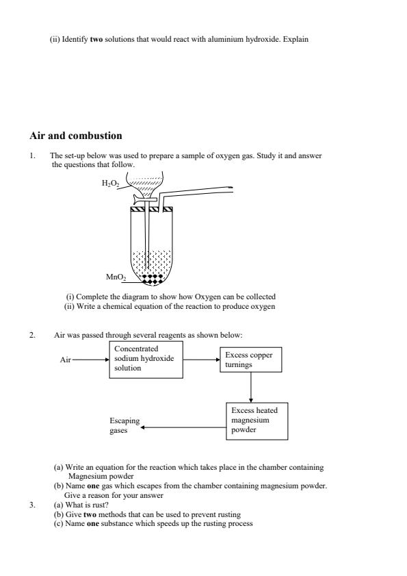 Page 2 – Chemistry KCSE Revision Questions and Answers Form One to Form Four – Kenyaplex