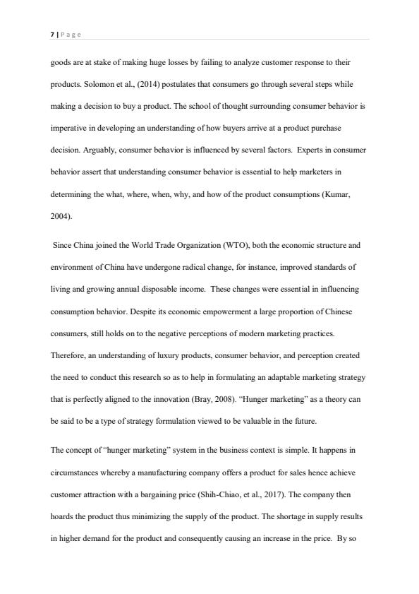 Page 4 – A Research Project: Consumer Perception Towards Hunger Marketing of Luxury Goods – Kenyaplex