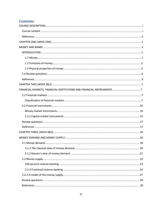 Page 1 – BAF4107: Monetary Theory and Policy Notes – Kenyaplex