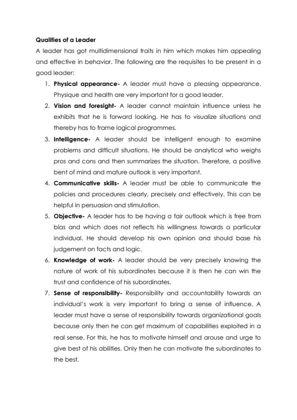 Page 1 – Organisational Theory Notes – Kenyaplex