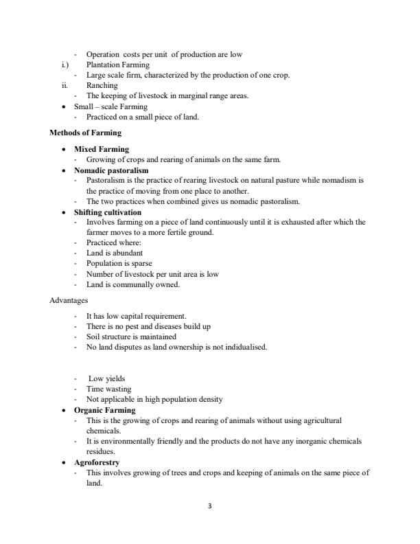 Page 3 – Form 1 Agriculture Notes – Kenyaplex