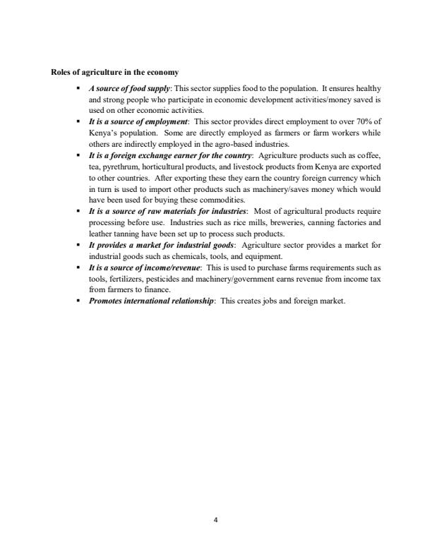 Page 4 – Form 1 Agriculture Notes – Kenyaplex