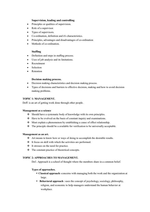 Page 2 – BBM112. Principles of Management Notes – Kenyaplex