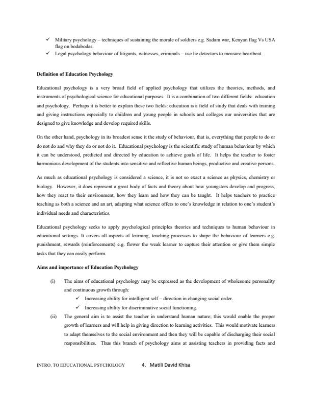 Page 4 – Educational Psychology Notes – Kenyaplex