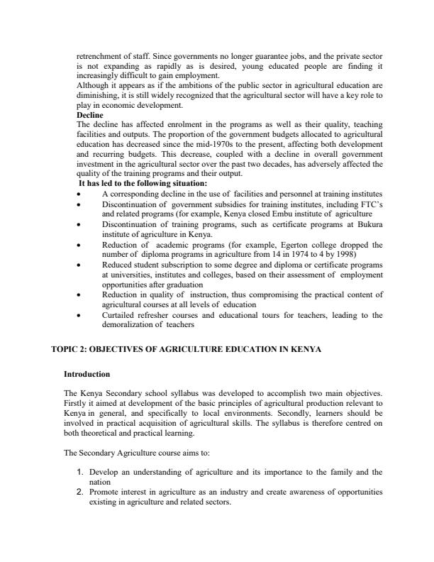 Page 2 – ECT 336: Special Methods of Teaching Agriculture Notes – Kenyaplex