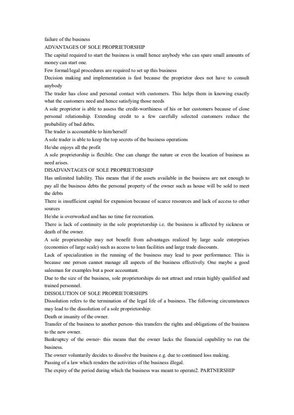 Short notes for Form 2 Business Studies 526