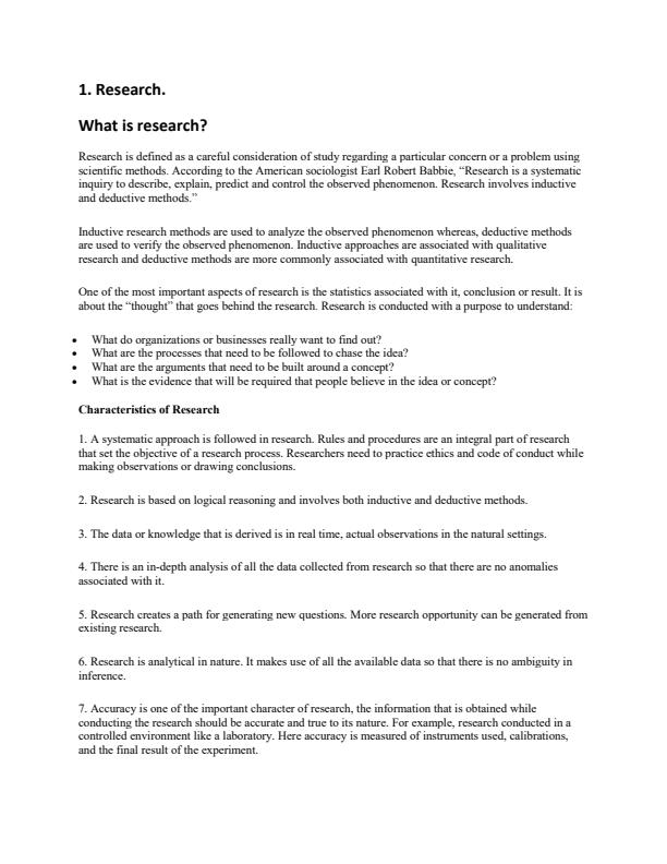 Page 1 – Describe  (a) Research process. (b) Guiding principle in choosing research topic. (c) Research process – Kenyaplex
